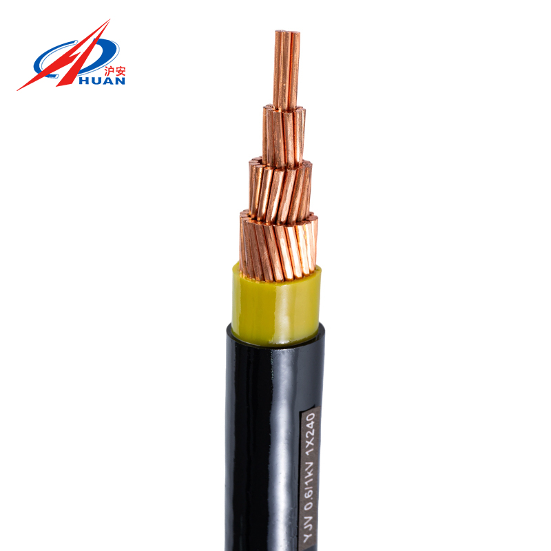 كابلات طاقة نحاسية أحادية/ثلاثية النواة متوسطة الجهد من الفئة A/B/C مقاومة للهب YJV-8.7kV